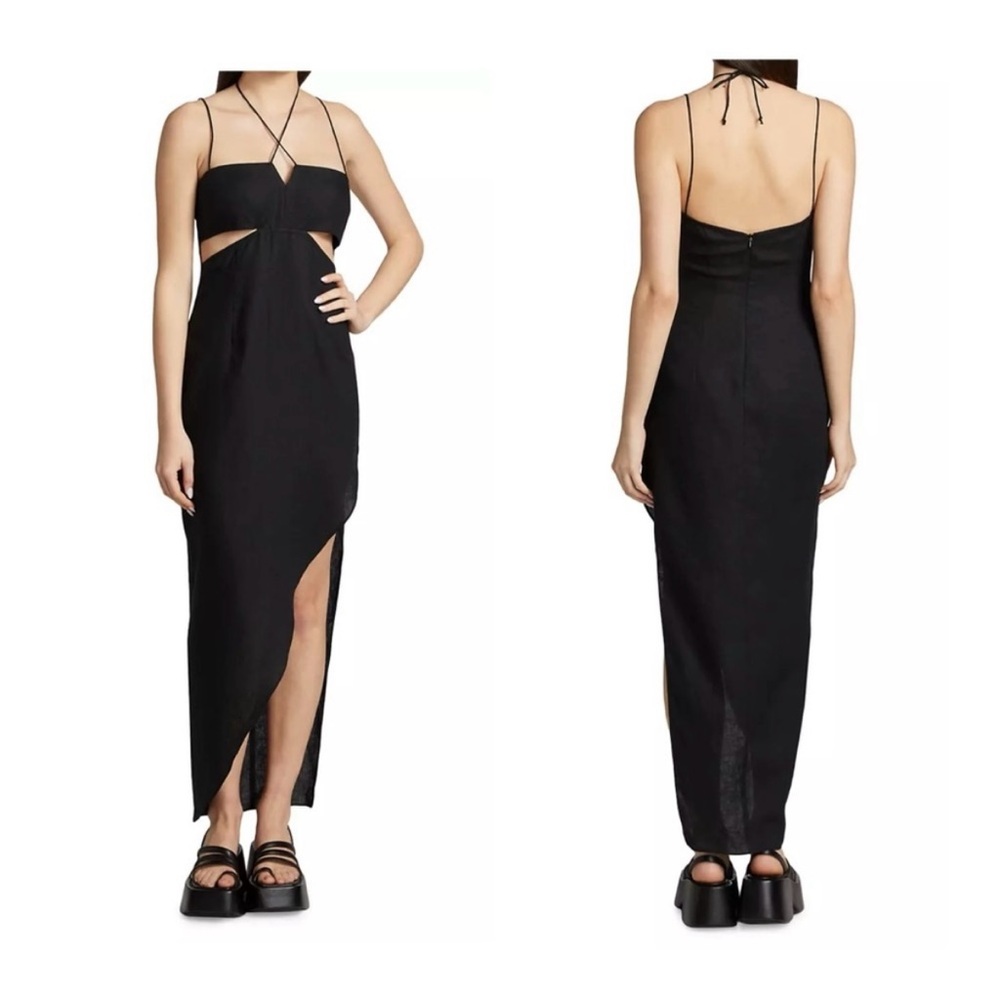 Rumer FREYA MAXI‎ Black Medium Cut Out Linen